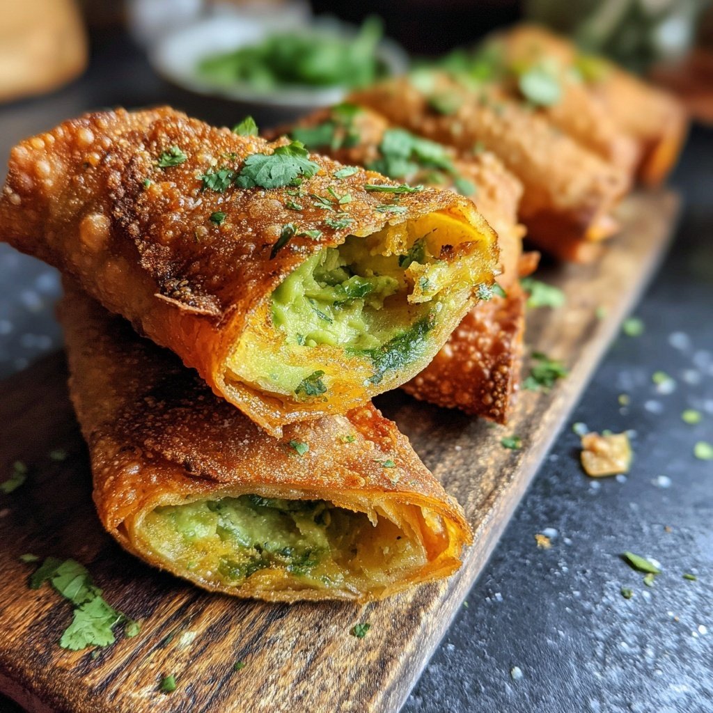 Crispy Avocado Egg Rolls