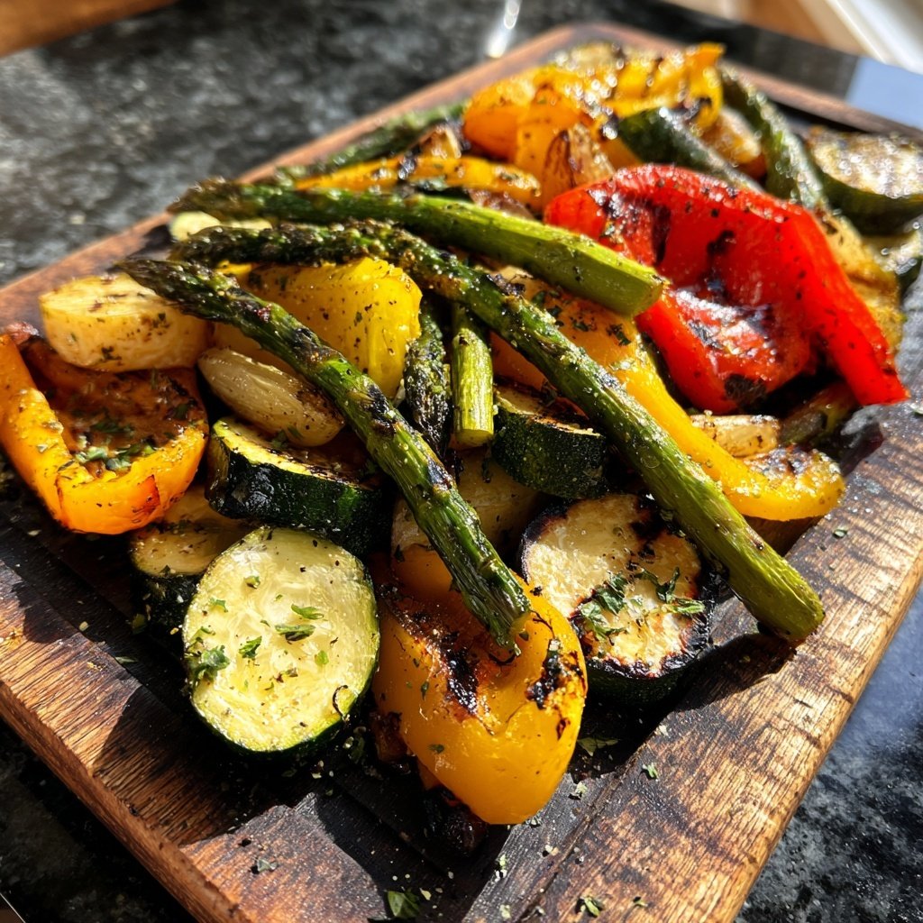Healthy Lemon Herb Grilled Veggies