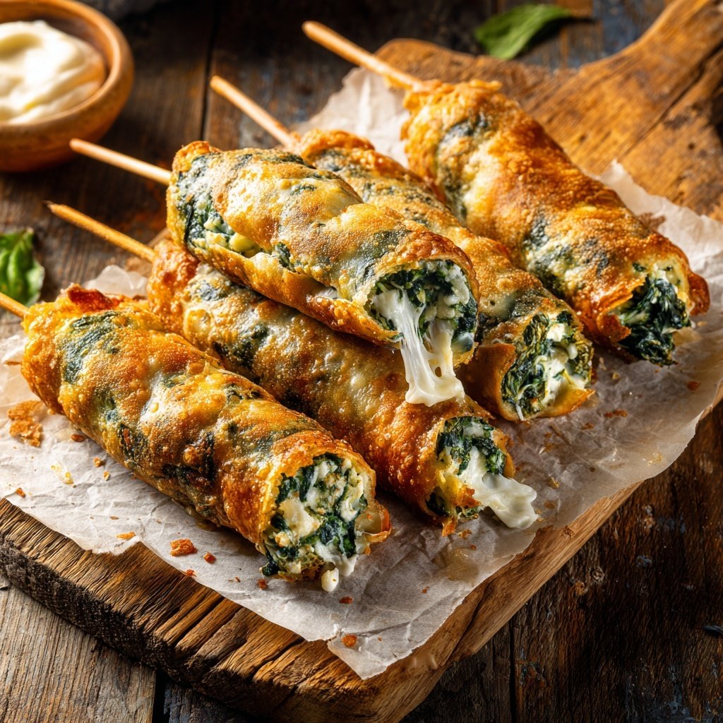 Greek Spinach Pies on Sticks